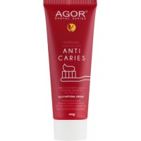 Натуральная антикариесная зубная паста AGOR ANTI CARIES с гранатом и орехом 100 г