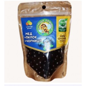 Натуральные конфеты-драже "Цілюща бджілка" с черникой, 150 г