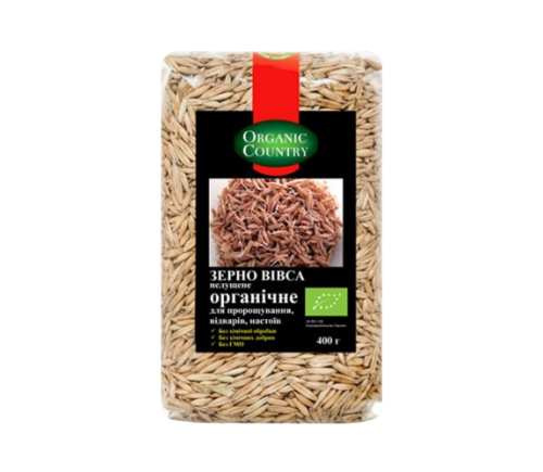 Зерно вівса неочищене органічне Organic Country 400 г