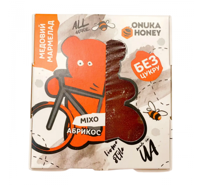 Мармелад натуральний на меду "Міхо" (абрикос), 100 г, ТМ ONUKA HONEY