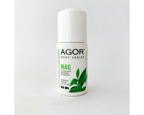 Натуральный магниевый дезодорант AGOR MAG (роликовый) 55 мл