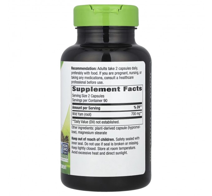 Nature's Way Wild Yam Root Корінь дикого ямсу 180 vegcaps
