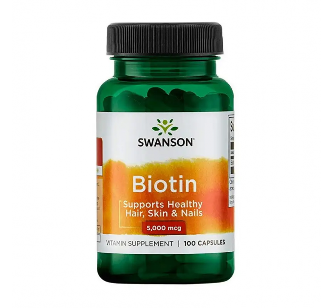 Swanson BIOTIN Біотин 5000 мкг 100 vegcaps