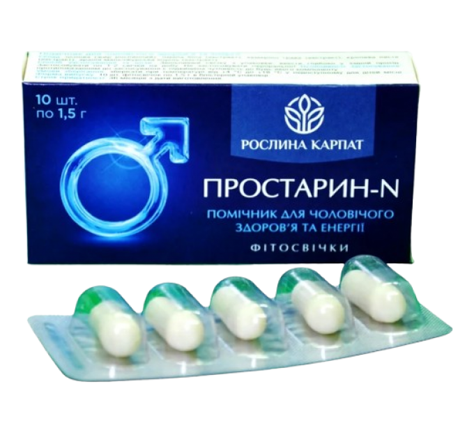 Фитосвечи Простарин-N Рослина Карпат для мужского здоровья 10 шт.