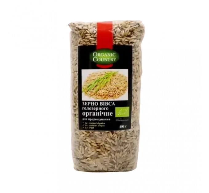 Овес голозерний органічний Organic Country 400 г