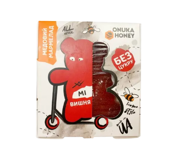 Мармелад натуральний на меду "Мі" (вишня), 100 г, ТМ ONUKA HONEY
