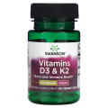 Swanson D3 vegan 50 мкг + K2 (MK-7) 75 мкг 60 vegcaps