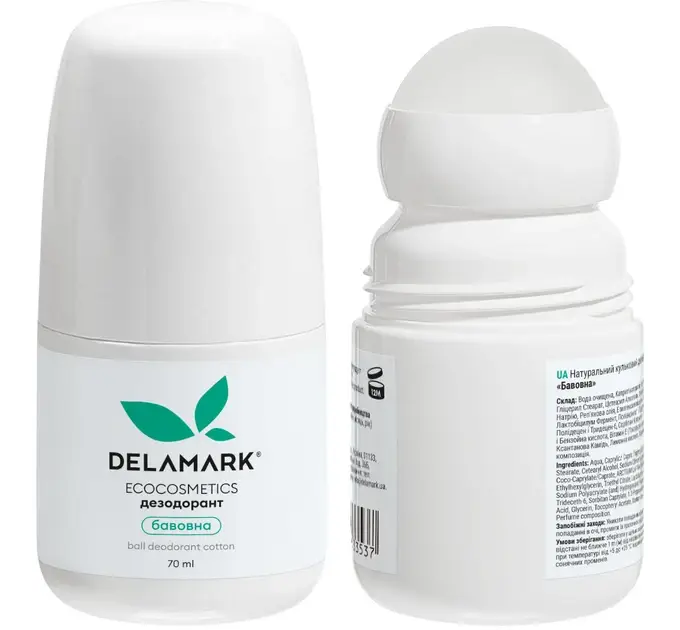 ЭкоДезодорант роликовый DeLaMark аромат хлопка 70 мл
