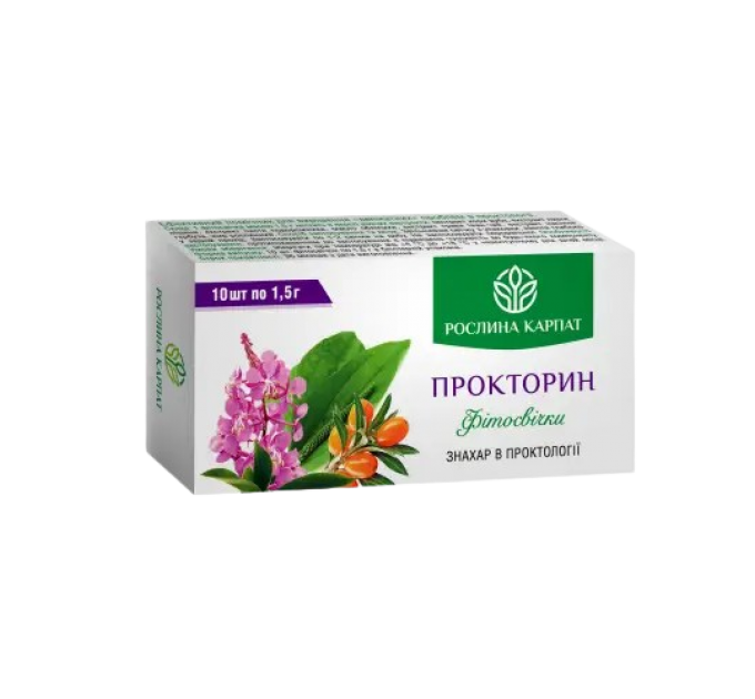 Фитосвечи Прокторин Рослина Карпат 10 шт.