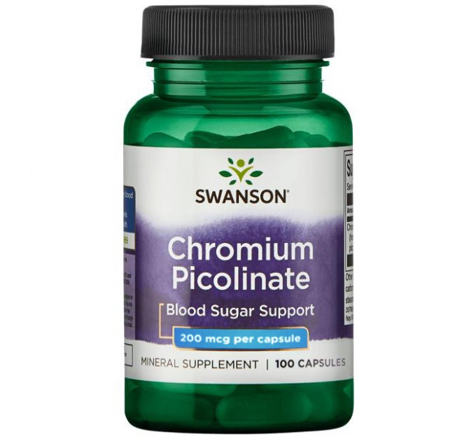 Swanson Chromium Picolinate Хрому піколінат 200 мкг 100 vegcaps