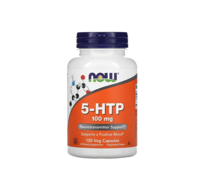 Now Foods 5-HTP 5-гідрокситриптофан 100 мг 120 vegcaps.