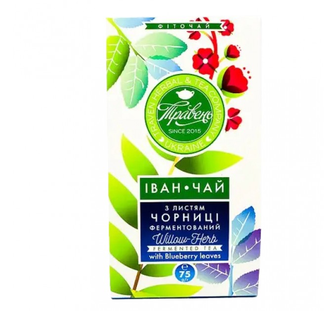 Іван-чай ферментований "Травень" з листям чорниці 75 г