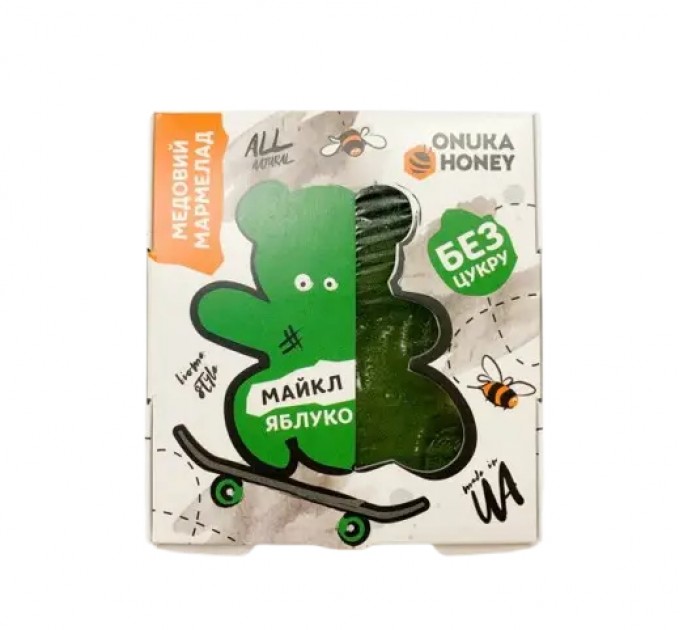 Мармелад натуральний на меду "Майкл" (яблуко), 100 г, ТМ ONUKA HONEY