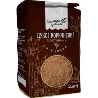 Цукор тростинний Демерара коричневий нерафінований Саркара продукт 1 кг