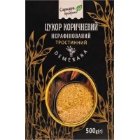 Цукор тростинний Демерара коричневий нерафінований Саркара продукт 500 г