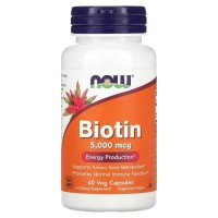Now Foods BIOTIN Биотин 5000 мкг 60 vegcaps Now Foods BIOTIN Биотин 5000 мкг 60 vegcaps