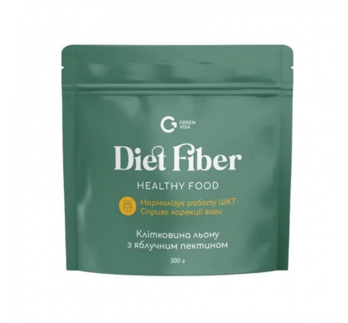 Клетчатка льна с яблочным пектином Diet Fiber Грин-Виза 300 г