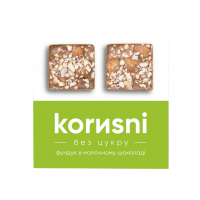 Натуральные конфеты KORИSNI Фундук в молочном кэробном шоколаде 100 г