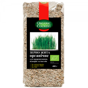 Зерно ржи для проращивания органическое, 400 г, Organic Country