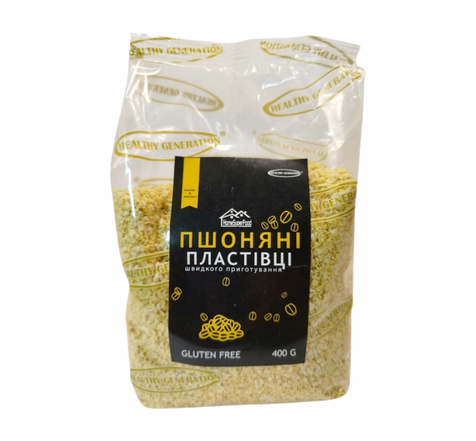Пластівці пшоняні без глютену Healthy Generation 400 г