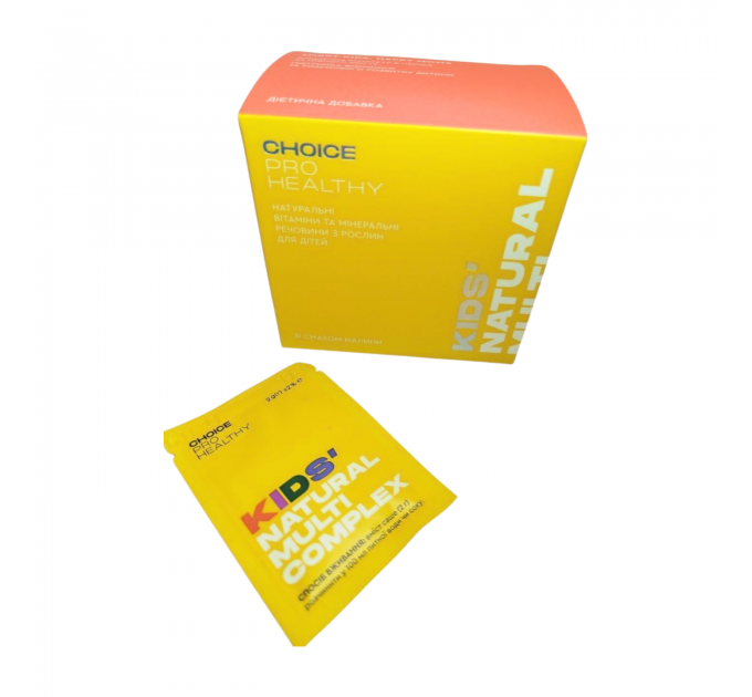Натуральные витамины и минералы для детей Choice PRO HEALTHY 30 саше по 2 г со вкусом малины