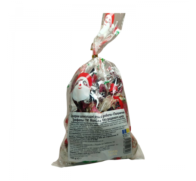 Натуральные конфеты MonLasa Клубничный трюфель без сахара 100 г