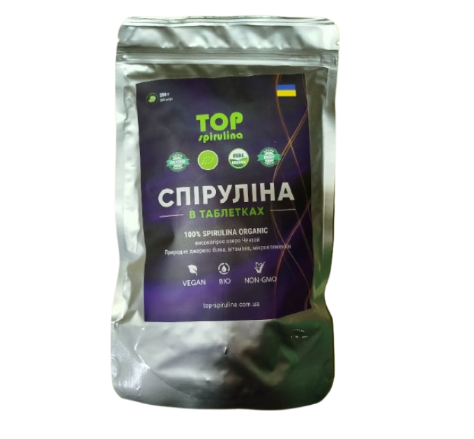ТОП-Спіруліна (з озера Ченхай) у таблетках 250 г