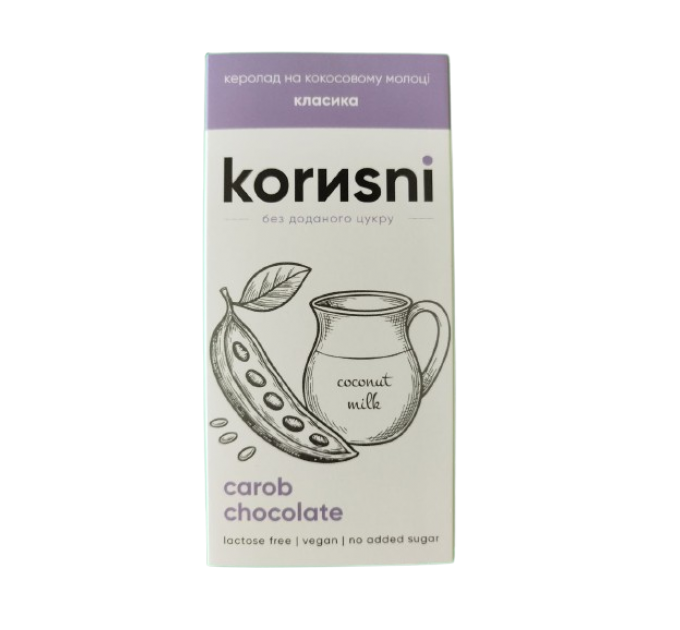 Шоколад KORИSNI керобний на кокосовому молоці 85 г