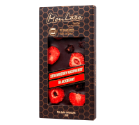 Крафтовый шоколад MonLasa черный 70% с клубникой, малиной и ежевикой на меду 80 г