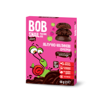 Натуральные конфеты Bob Snail Яблоко-Малина в бельгийском черном шоколаде 60 г