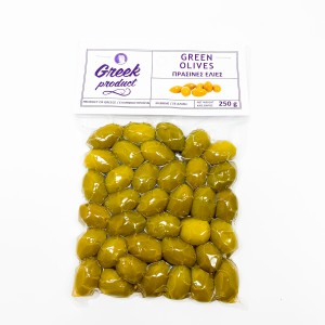 Оливки зеленые с косточкой Greek Product 250 г