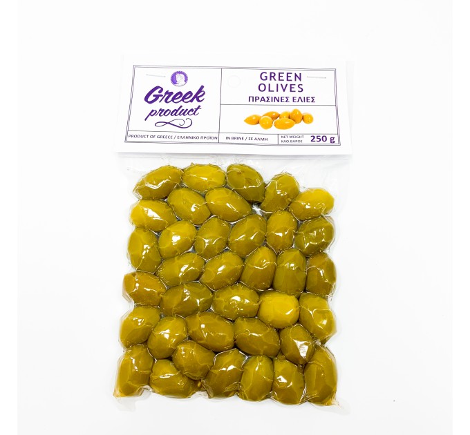 Оливки зелені з кісточкою Greek Product 250 г
