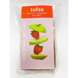Воздушная пастила Tofaa яблочная с клубникой без сахара 30 г