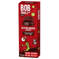 Натуральные конфеты Bob Snail Яблоко-Вишня в бельгийском черном шоколаде 30 г