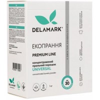 Концентр. безфосф. пральний порошок DeLaMark Premium Line Universal з ефектом кондиціонера 1 кг Концентр. безфосф. пральний порошок DeLaMark Premium Line Universal з ефектом кондиціонера 1 кг