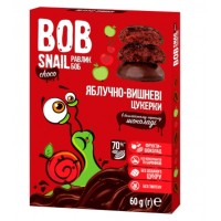 Натуральные конфеты Bob Snail Яблоко-Вишня в бельгийском черном шоколаде 60 г