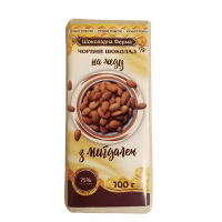 Шоколад черный на меду с миндалем Шоколадная Ферма 100 г