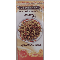 Шоколад черный на меду с пыльцой Шоколадная Ферма 100 г