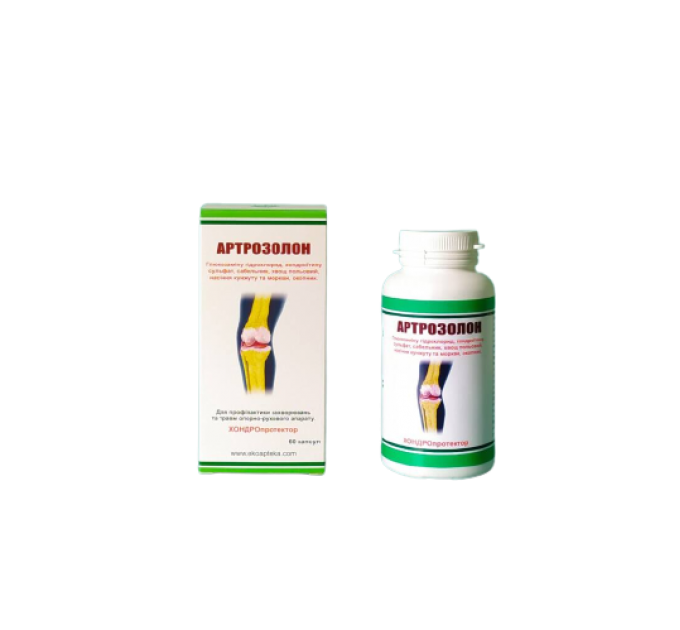 Артрозолон с глюкозамином и хондроитином для суставов 60 капс.