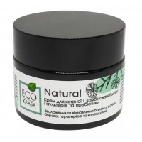Крем для лица EcoKrasa для жирной и комбинированной кожи Гаультерия и пребиотики 50 мл