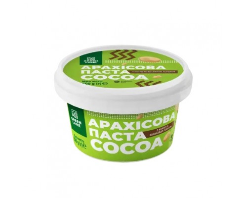 Арахисовая паста Green Lane COCOA с какао и финик. сиропом, без сахара 500 г