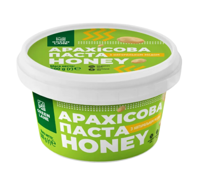Арахисовая паста GREEN LANE HONEY с медом 500 г