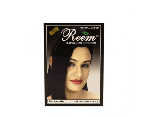 Безаммиачная краска для волос Reem Gold чёрная, 60 г