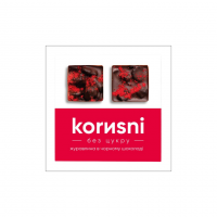 Натуральные конфеты KORИSNI Клюква в черном кэробном шоколаде 100 г